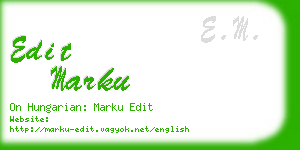 edit marku business card